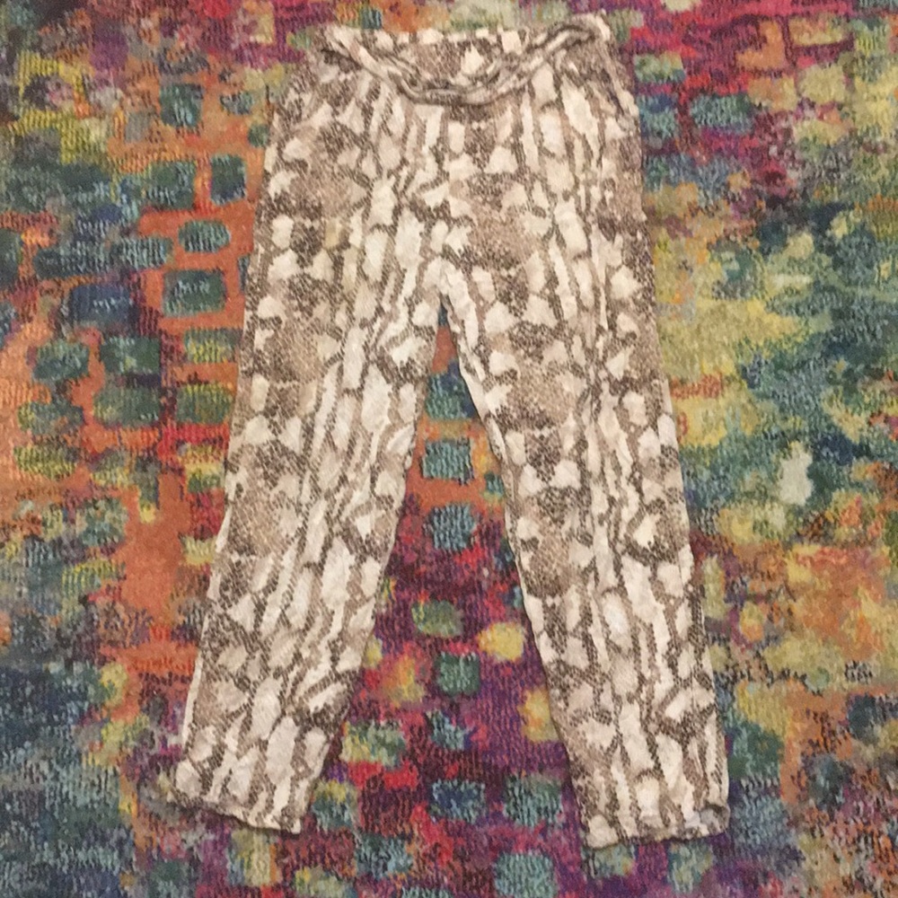 Justice for girls snakeskin print pants size 16